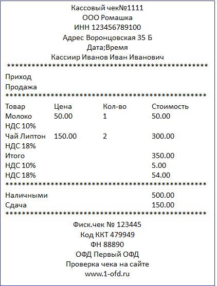 Кассовый чек нового образца 2018 при усн Кассовый чек нового образца 2018 при усн
